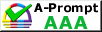 A-Prompt Version 1.0.6.0 überprüft. WAI- Stufe 'triple A'